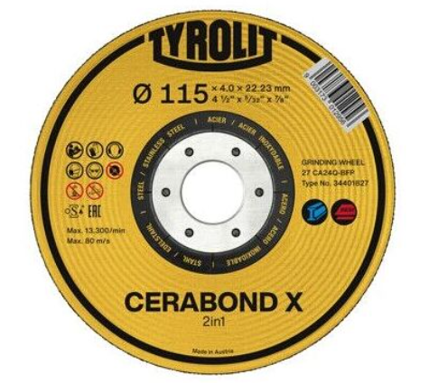 Erősített agyú tisztítókorong Tyrolit